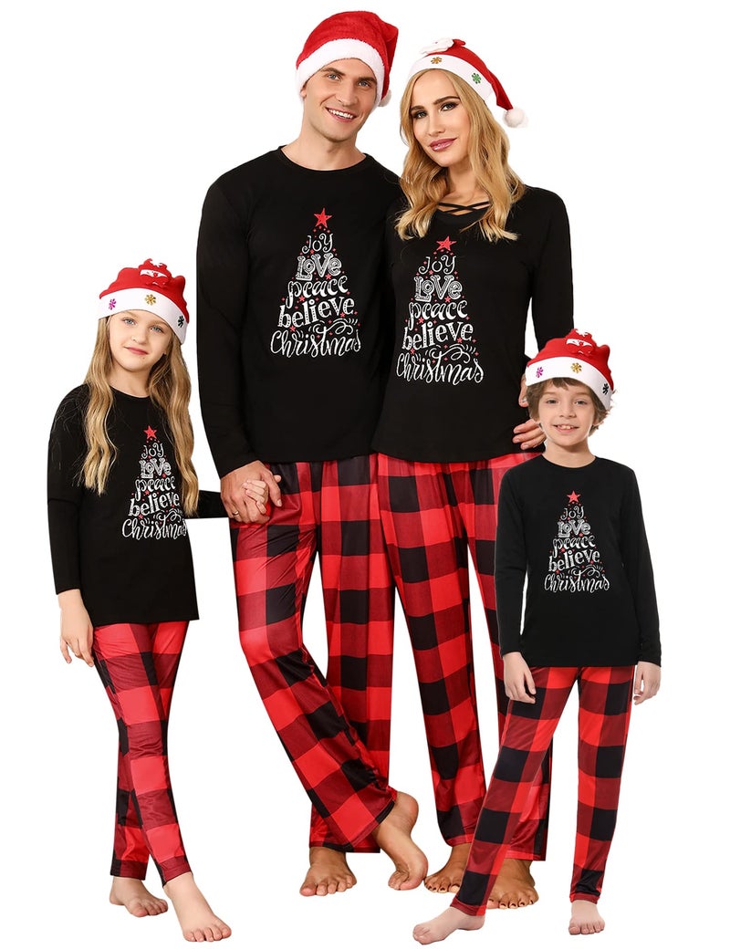 iClosam Matching Family Pajamas Set Striped Christmas Pajamas Sleepwear Dad Mom PJs - Image 2