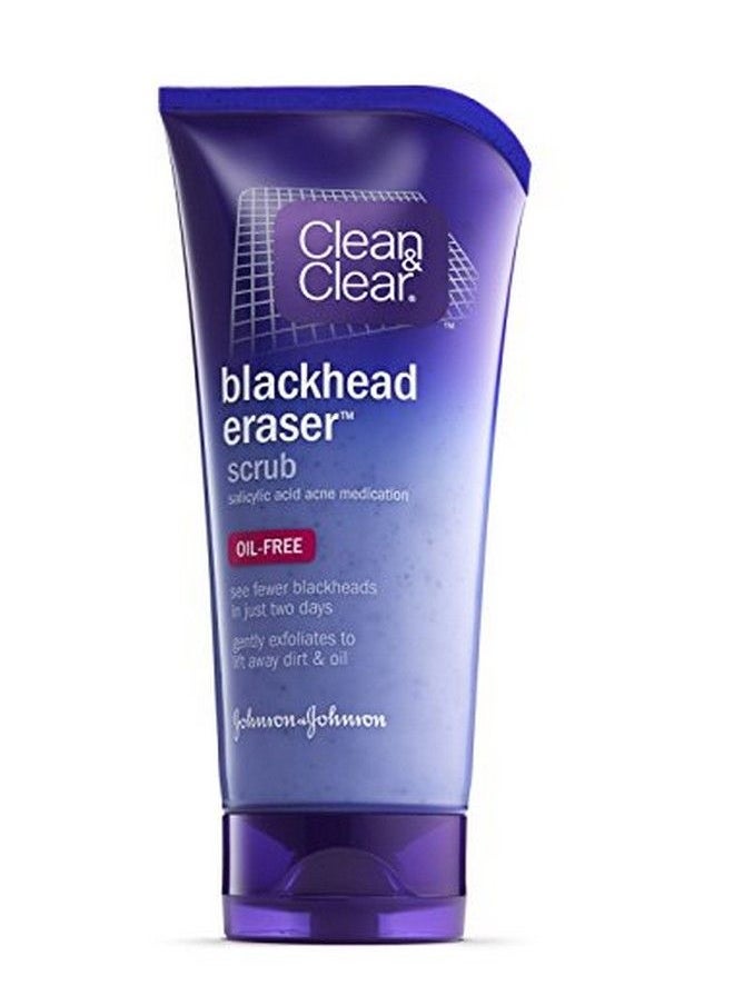 Clean & Clear - مقشر الوجه لإزالة الرؤوس السوداء مع حمض الساليسيليك بنسبة 2%، دواء لعلاج حب الشباب، مقشر يومي للوجه خالٍ من الزيوت للعناية بالبشرة المعرضة لحب الشباب، 5 أونصات (عبوة من 3 قطع) - Image 1