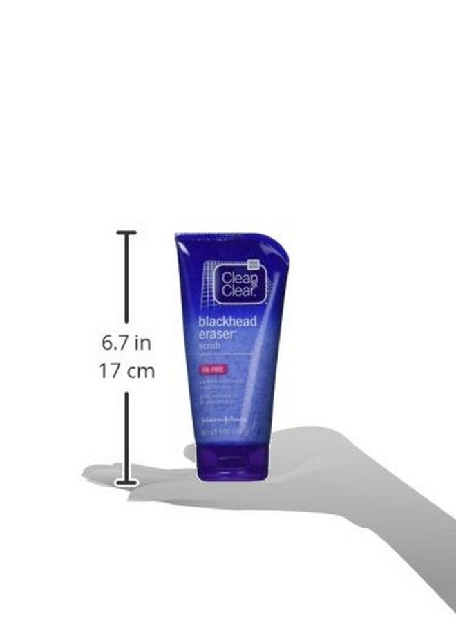 Clean & Clear - مقشر الوجه لإزالة الرؤوس السوداء مع حمض الساليسيليك بنسبة 2%، دواء لعلاج حب الشباب، مقشر يومي للوجه خالٍ من الزيوت للعناية بالبشرة المعرضة لحب الشباب، 5 أونصات (عبوة من 3 قطع) - Image 1