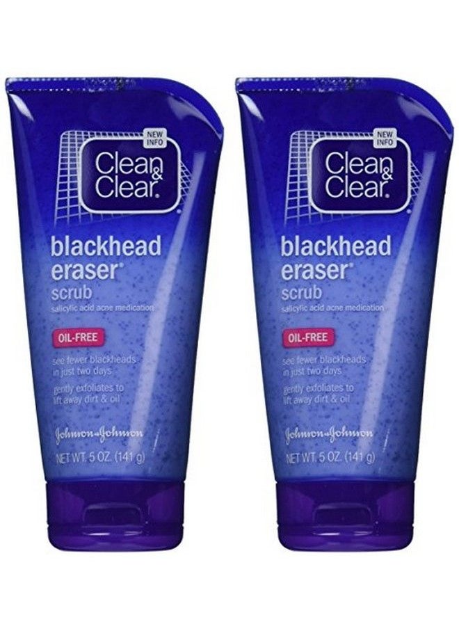 Clean & Clear - مقشر الوجه لإزالة الرؤوس السوداء مع حمض الساليسيليك بنسبة 2%، دواء لعلاج حب الشباب، مقشر يومي للوجه خالٍ من الزيوت للعناية بالبشرة المعرضة لحب الشباب، 5 أونصات (عبوة من 3 قطع) - Image 1