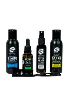 Rolda Beard Care Kit For Men - Beard Grooming Set Includes Beard Shampoo, Beard Conditioner, After Shave, Beard Oil, And Mixed Boar Hair Beard Brush - Beard Care For Sensitive Skin  - Image 1