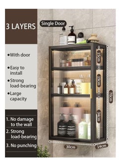 CityRiya-Long Bathroom Shelf, Large Cosmetic Makeup Organizer, Wall Mounted Storage Shelves, for Bedroom Bathroom Kitchen Laundry Room  - Image 2