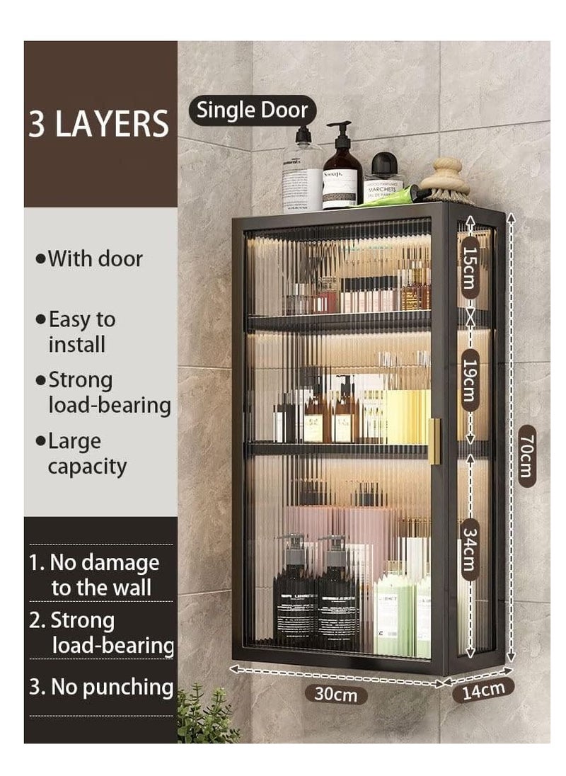 CityRiya-Long Bathroom Shelf, Large Cosmetic Makeup Organizer, Wall Mounted Storage Shelves, for Bedroom Bathroom Kitchen Laundry Room  - Image 2