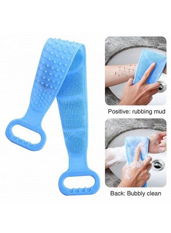 VENJA (LABEL) Venja Silicone Body Scrubber | Double Side Bathing Brush for Dead Skin Deep Cleaning Massage | Bath Body Cleaning Belt | Exfoliator Body Washable Scrubber - Image 2
