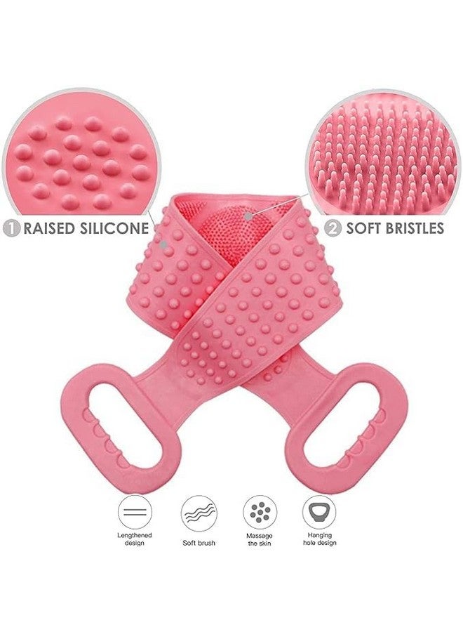 VENJA (LABEL) Venja Silicone Body Scrubber | Double Side Bathing Brush for Dead Skin Deep Cleaning Massage | Bath Body Cleaning Belt | Exfoliator Body Washable Scrubber - Image 4