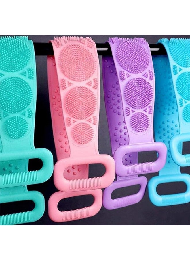 VENJA (LABEL) Venja Silicone Body Scrubber | Double Side Bathing Brush for Dead Skin Deep Cleaning Massage | Bath Body Cleaning Belt | Exfoliator Body Washable Scrubber - Image 3