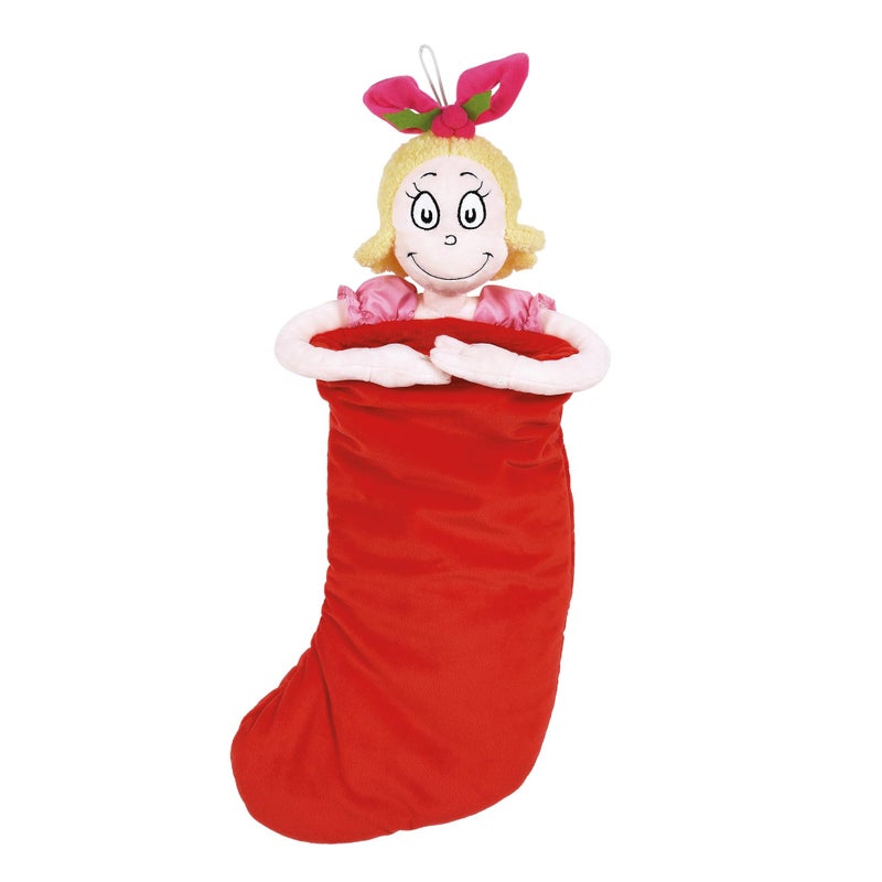 Department 56 Snowpinions Dr Seuss Cindy Lou Who Plush Christmas Stocking 25 Inch Multicolor