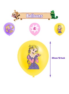 General Magic Hair Theme Birthday Party Decoration Rapunzel Pull Flag Cake Insert Card Balloon Spiral Arrangement  - Image 5