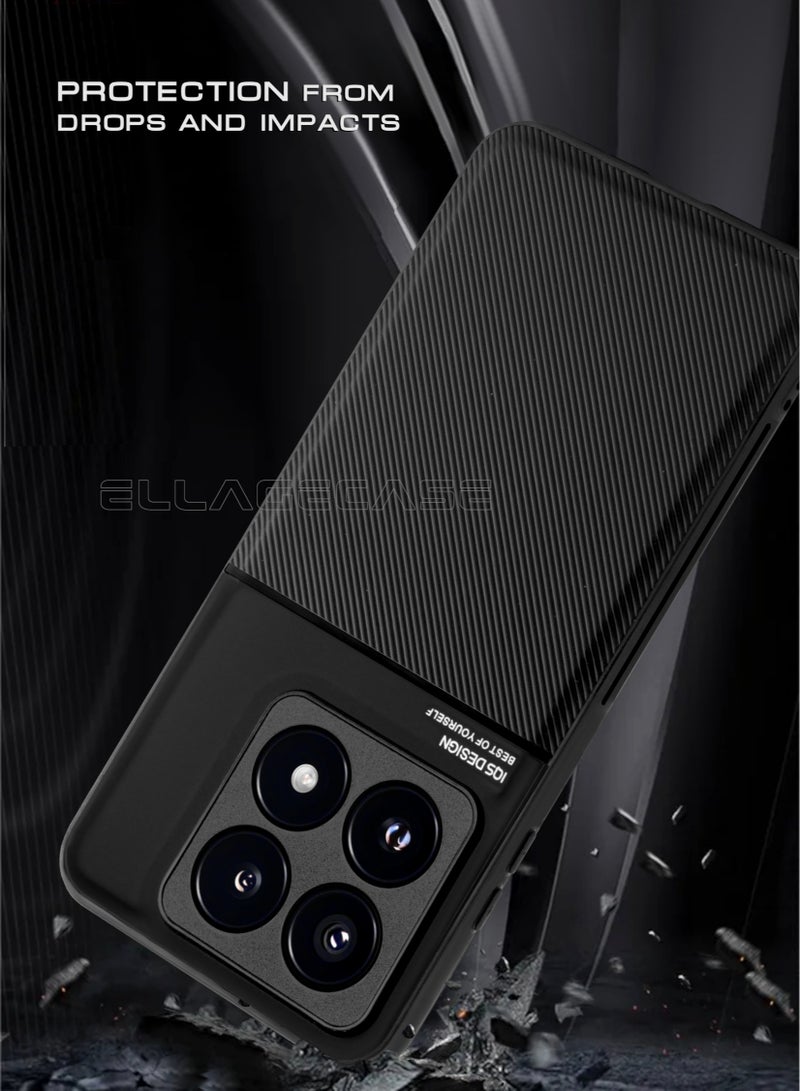 ELLAGECASE Premium Ultra-Thin Case for Xiaomi 14T Pro, Hidden Metal Plate, Slim Design, Easy to Hold, and Enhanced Camera Protection - Image 2