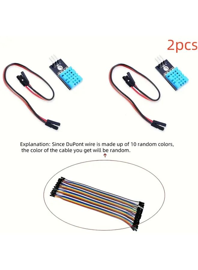 Black DHT11 Temperature Humidity Sensor Module with LCD Display Alarm Output - Image 1