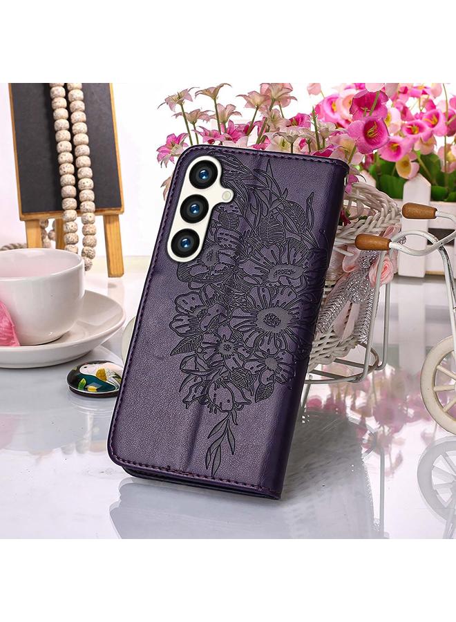 S-TOP Case For Samsung Galaxy S24+ 5G Embossed Butterfly Leather Phone Case - Image 2