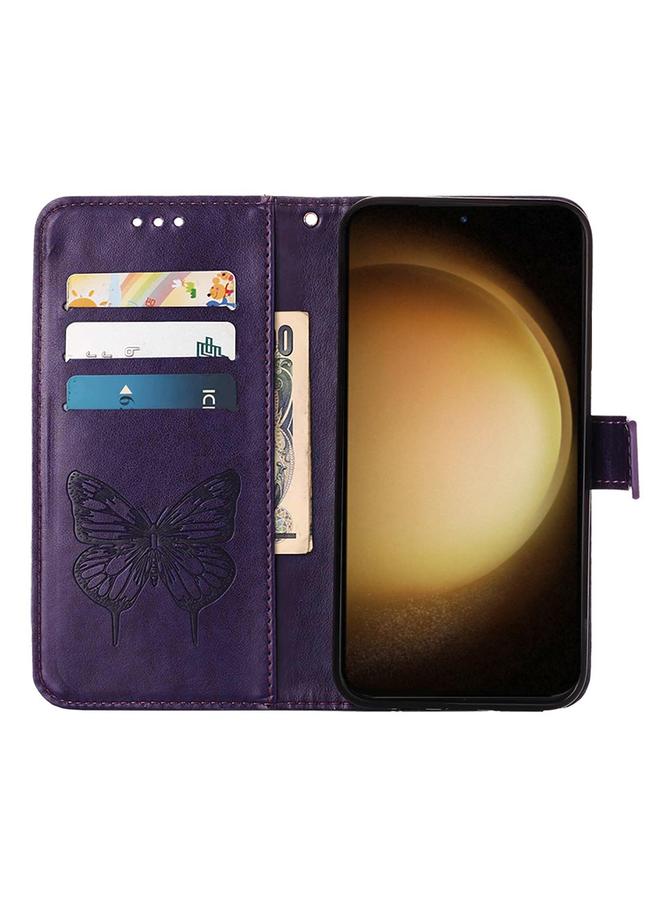 S-TOP Case For Samsung Galaxy S24+ 5G Embossed Butterfly Leather Phone Case - Image 5