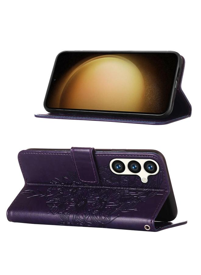 S-TOP Case For Samsung Galaxy S24+ 5G Embossed Butterfly Leather Phone Case - Image 4