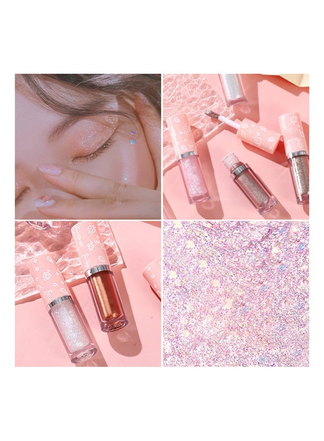 8PCS Liquid Glitter Eyeshadow Makeup, Shimmer Metallic Glitter Eye Shadow,Quick Drying, High Pigmented, Lightweight Glitter Glue for Creates Sparkly Crystals Eye Makeup Full of Girly Feeling - Image 4