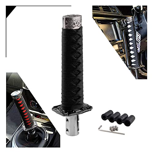 RYANSTAR RACING RYANSTAR Universal Gear Shift Knob Sword Shift Knobs Katana Samural Shift Gear Lever Compatible with Manual Cars Most Automatic Cars with 4 Adapters Black Black - Image 1