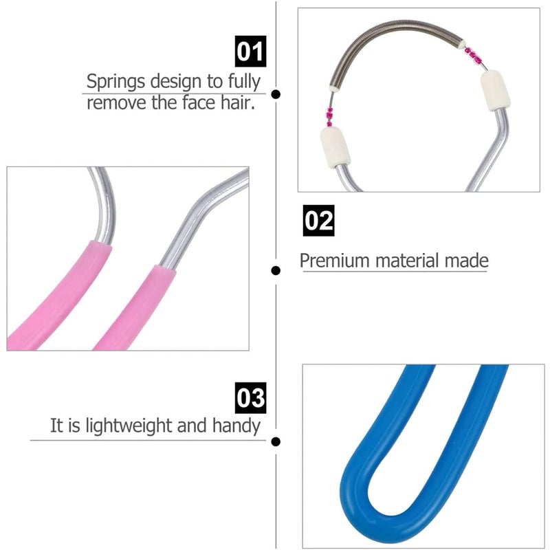 woobles Facial Hair Remover Women Manual Hair Removal Spring 2 Pcs Portable Facial Epilator Hair Removal Tool for Upper Lip Chin Cheeks- - Image 3