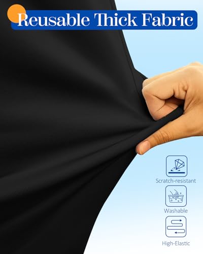 Slohif Luggage Cover for Suitcase Tsa Approved Protector - Luggage Sleeve Suit Case Cover Travel Stretch Large Baggage Case Protective Washable Fit 28-30 Inch Black - Image 4