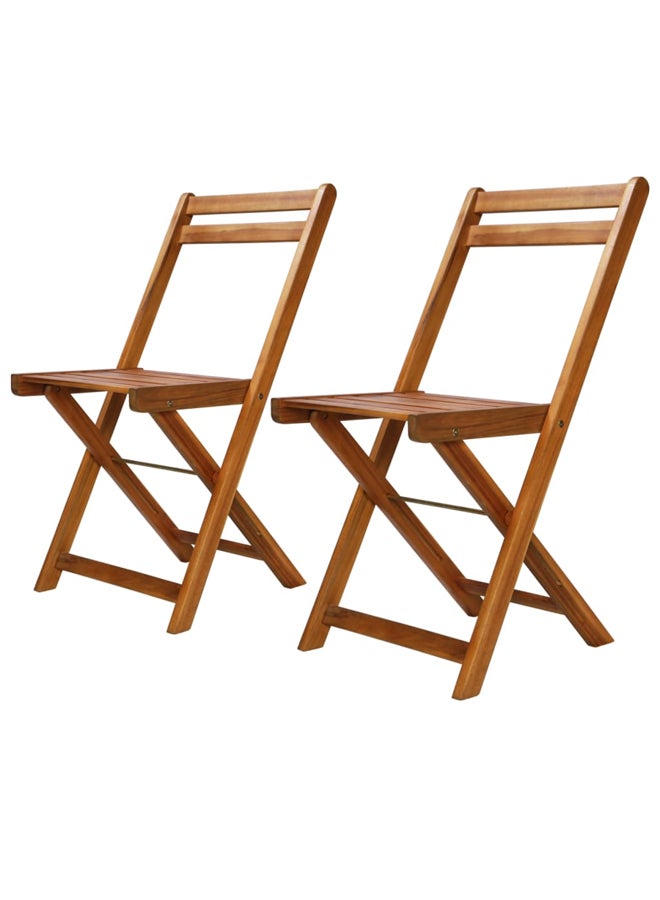 فيداكسل كراسي بيسترو خارجية 2 ق خشب أكاسيا صلب 44012 - Image 1