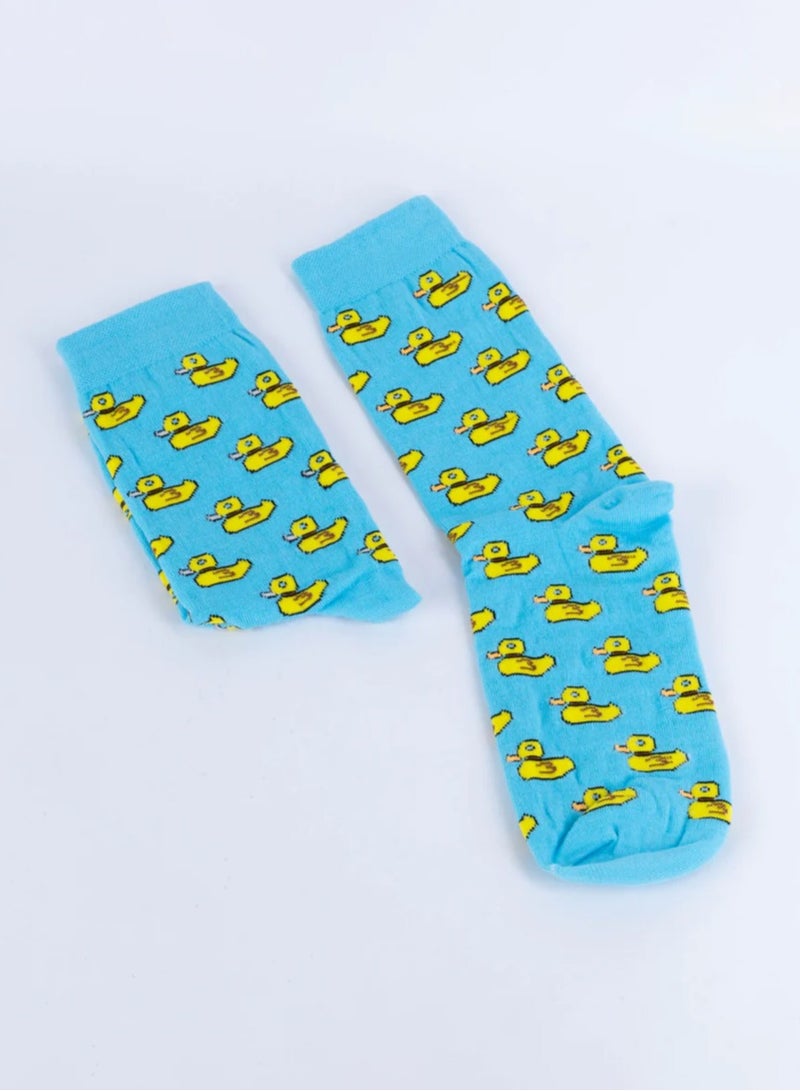 جوارب بطّ بتصميم لطيف – جوارب مضحكة وملونة بطابع الحيوانات للرجال والنساء والأطفال