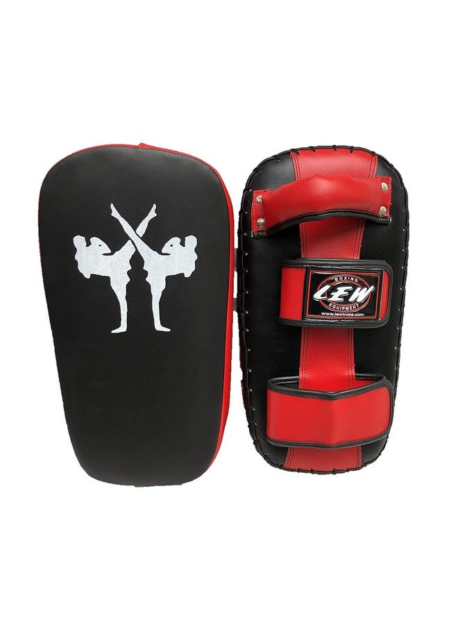 LEW Muay Thai | MMA/Kickboxing/Boxing | Training Synthetic Leather Straight Red/Black Single Piece Focus Pads - Image 1