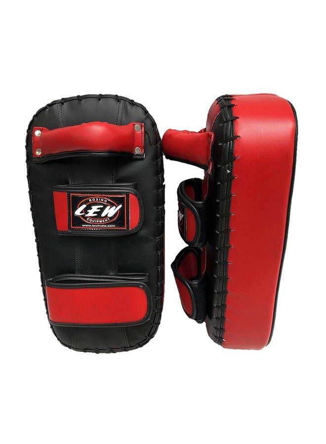 LEW Muay Thai | MMA/Kickboxing/Boxing | Training Synthetic Leather Straight Red/Black Single Piece Focus Pads - Image 2