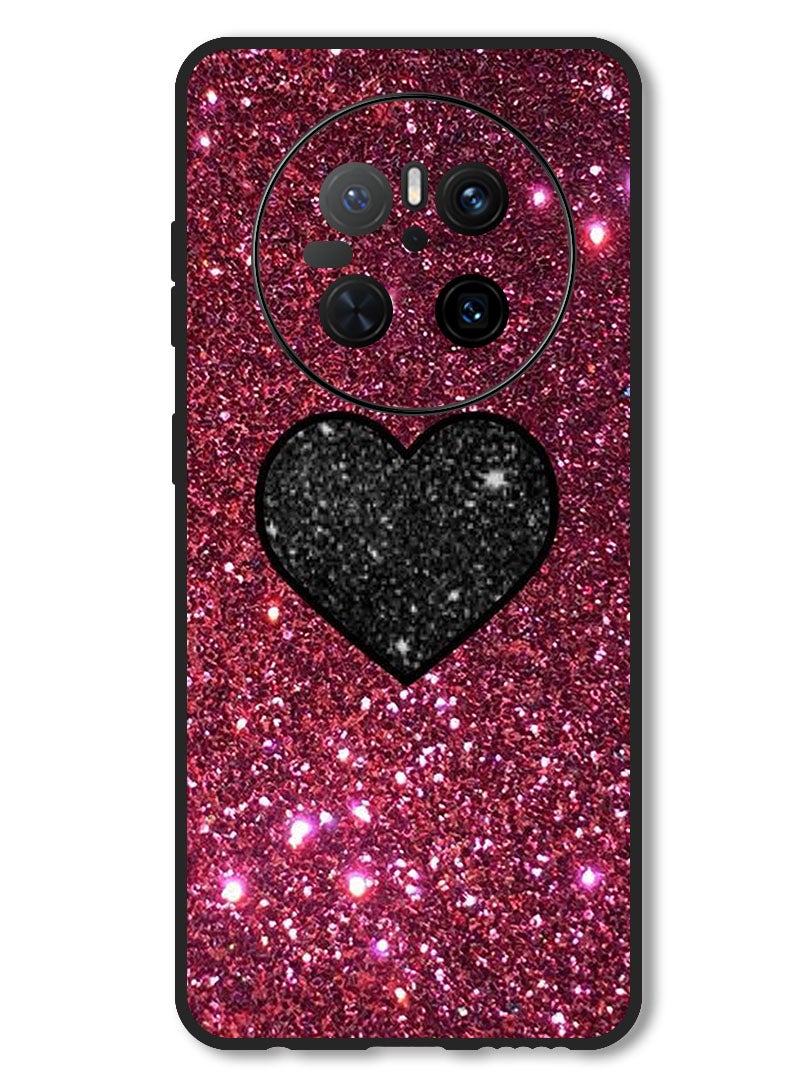 Theodor Case Compatible with Huawei Mate 70 Protection Shockproof Bumper Cover Black Heart - Image 1