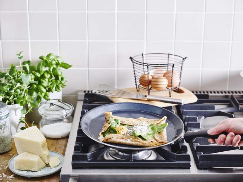 GreenPan Essential Ceramic Non-Stick Open Dosa Pan (Grey, 28 cm) - Image 4