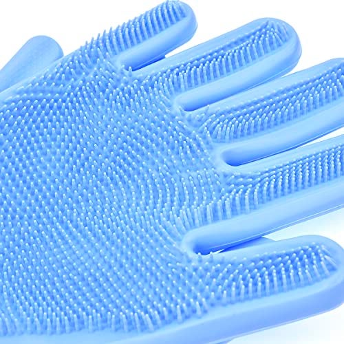 Bagonias Magic Silicone Dish Washing Gloves, Silicon Cleaning Gloves, Silicon Hand Gloves for Kitchen, Pet Grooming, Great for Washing Dishes, Cars, Bathrooms, Floor Cleaning (Multicolor, 1 Pair) - Image 5