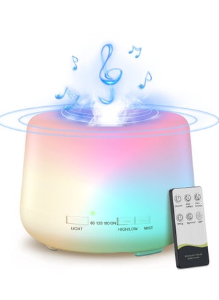 Humidifier Oil Fragrance Diffuser Bluetooth Speaker 5.0, 500ML Aromatherapy Diffusers for Aroma Essential Oils Large Room Bedroom Office Home 14 Colors Night Light with Remote, 4 Timers - pzsku/Z25D8A3AAFD015AA23AE9Z/45/_/1707983712/858d3d8b-ee32-49ea-b6d4-88f9130d3e7e