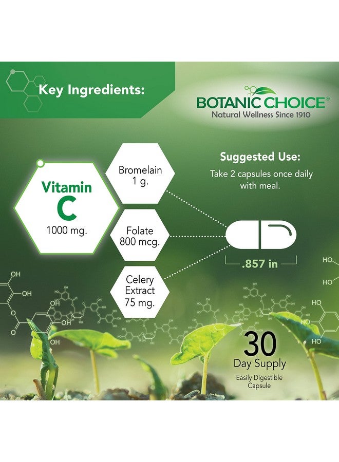 Botanic Choice مكمل مركب حمض اليوريك من بوتانيك تشويس - دعم مفاصل القدم - يساعد في تخفيف الانزعاج مع بذور الكرفس و البروميلين - خالي من الغلوتين، غير معدل وراثيًا، 60 كبسولة - Image 3