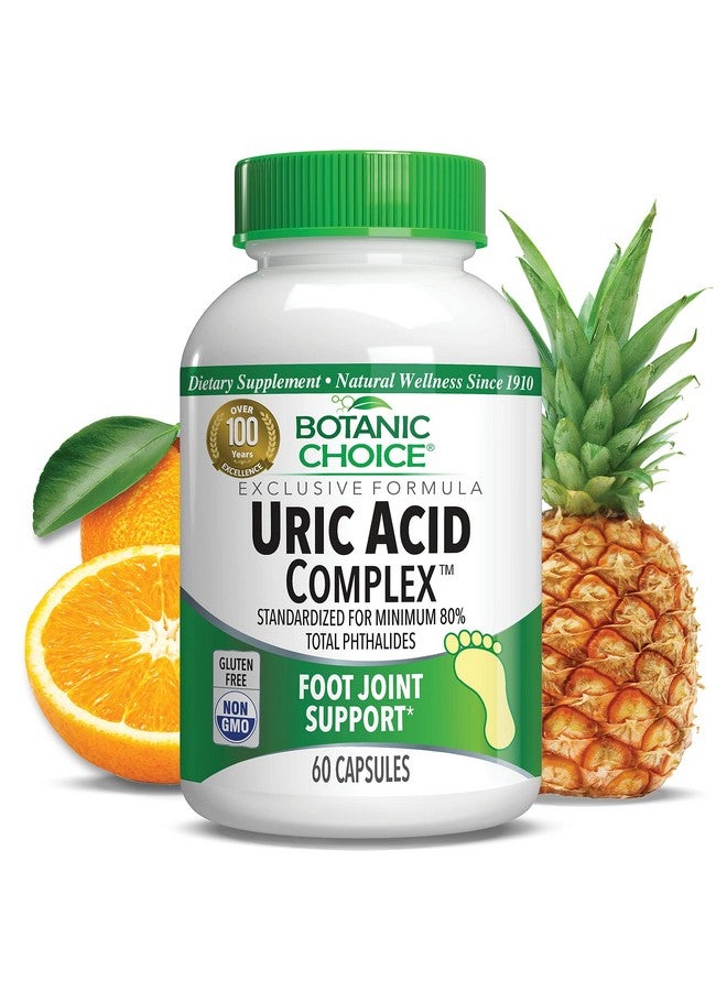 Botanic Choice مكمل مركب حمض اليوريك من بوتانيك تشويس - دعم مفاصل القدم - يساعد في تخفيف الانزعاج مع بذور الكرفس و البروميلين - خالي من الغلوتين، غير معدل وراثيًا، 60 كبسولة - Image 1