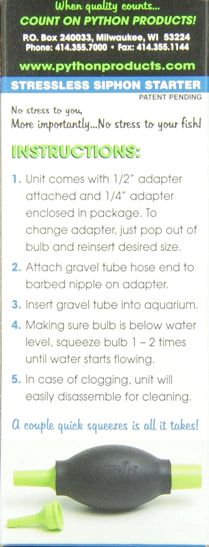 Python Squeeze Siphon Starter Aquarium Adapter - Image 4