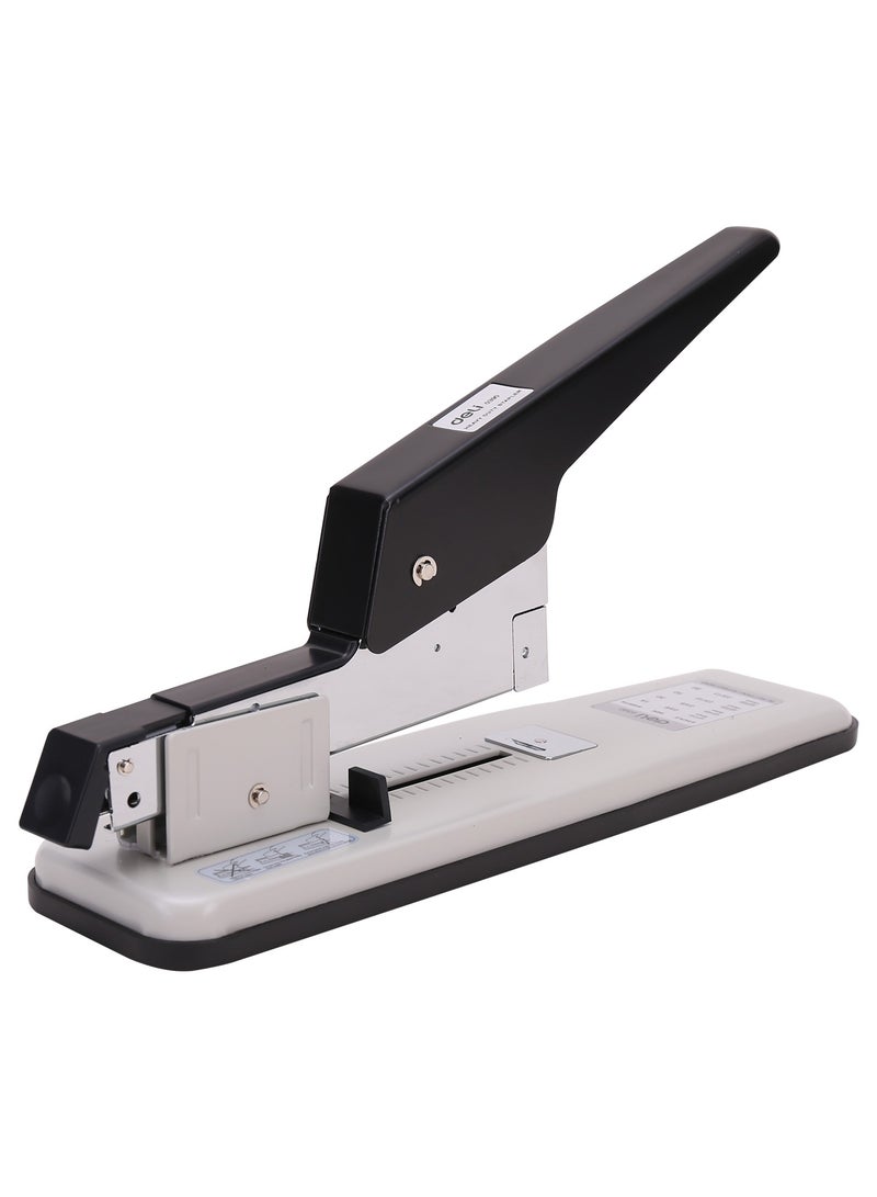 Deli E0390 Heavy Duty Stapler, Max 100pcs Staples, 80 Sheets Capacity, ABS Handle & Base, SPCC Metal Structure, White/Black, Ideal for Office & Home Use - Image 2