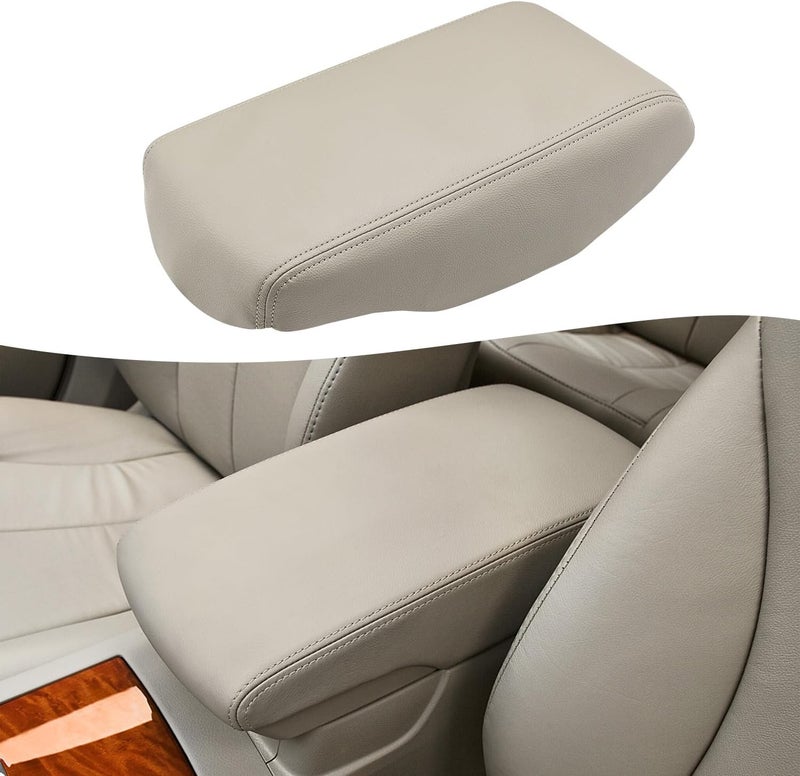 KBH غطاء وحدة التحكم المركزية البديل من لسيارة Toyota Camry 2007 2008 2009 2010 2011، تقليم جلد الفينيل، غطاء استبدال مسند الذراع للسيارة، مقاوم للخدش، بني (بدون غطاء) - Image 1