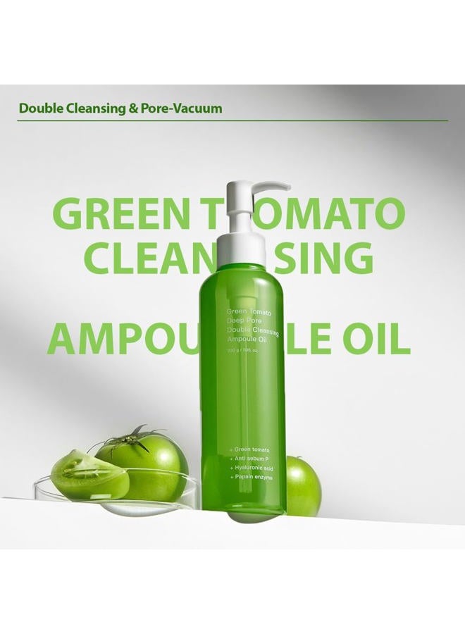 SUNGBOON EDITOR Green Tomato Double Cleansing Ampoule Oil | Makeup remover, Blackhead Removal | Exfoliating Face Wash for Women | Pore Minimizer for Face | Korean Skin Care | 7.05 oz. (200g) - Image 2