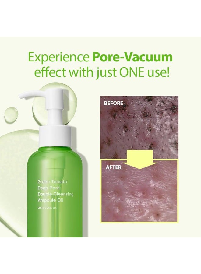 SUNGBOON EDITOR Green Tomato Double Cleansing Ampoule Oil | Makeup remover, Blackhead Removal | Exfoliating Face Wash for Women | Pore Minimizer for Face | Korean Skin Care | 7.05 oz. (200g) - Image 4