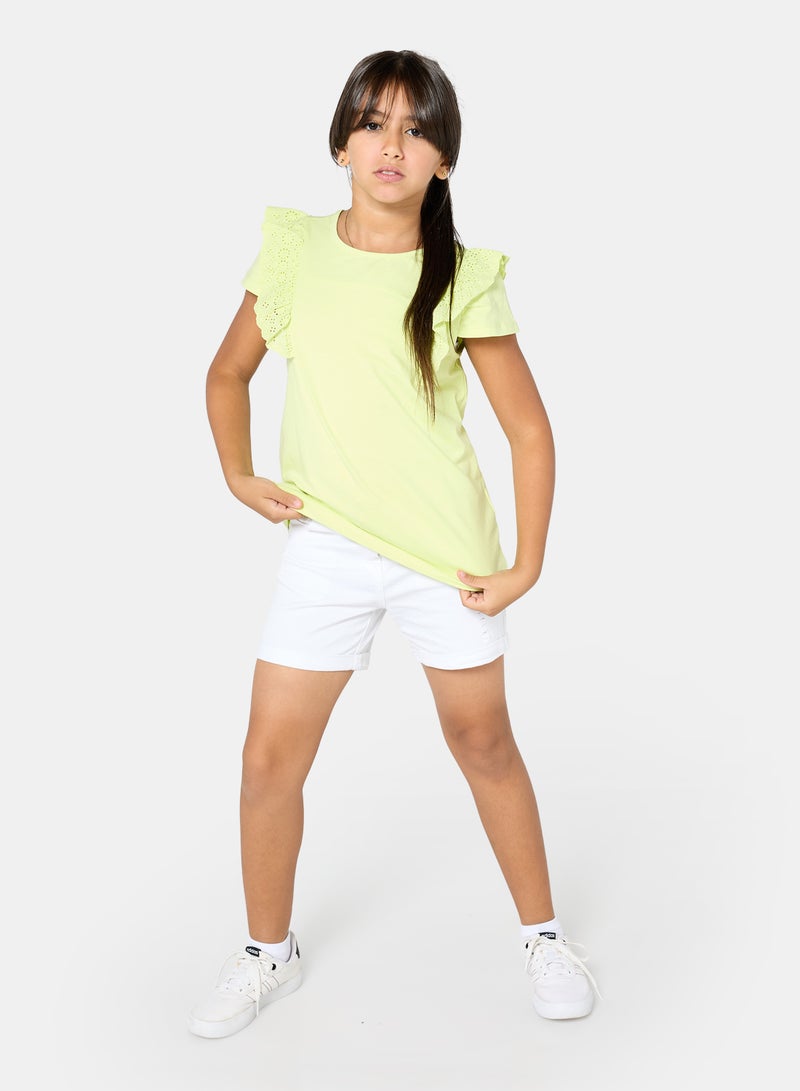 Panco Girls COTTON CANDY Ruffle Detailed T-Shirt - Image 4