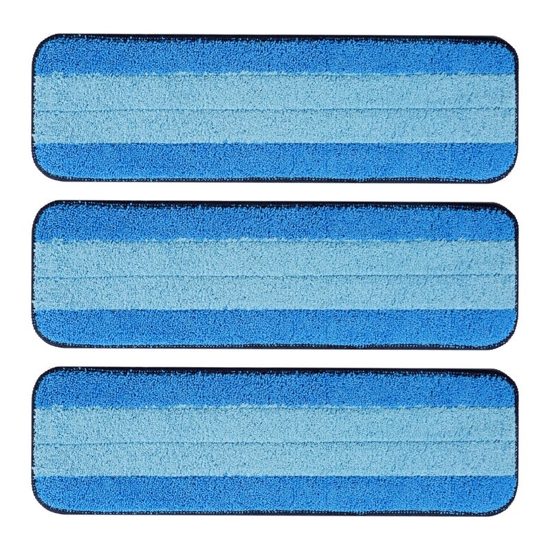 3 Pack Microfiber Cleaning Pads for Bona Mop Safe for Hardwood and HardSurface Floors Reusable Microfiber Mop Pads for 18 Inch Mop No Residue SuperAbsorbent Over 500 Machine Washes Mr Scrub