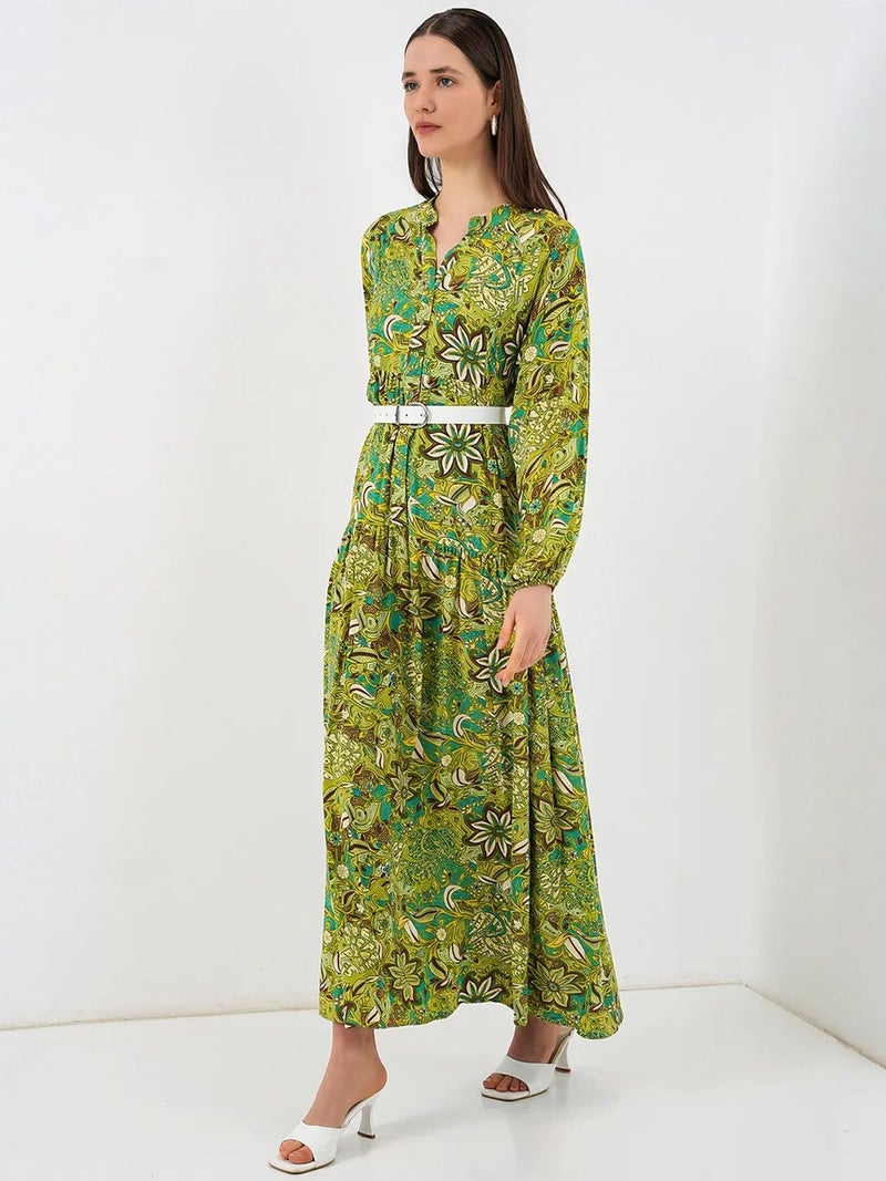 BIG DART BDART Patterned V-Neck Maxi Dress - Image 1