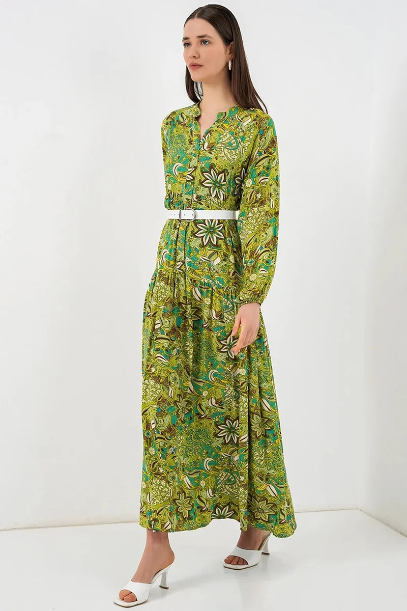 بيغ دارت BDART Patterned V-Neck Maxi Dress