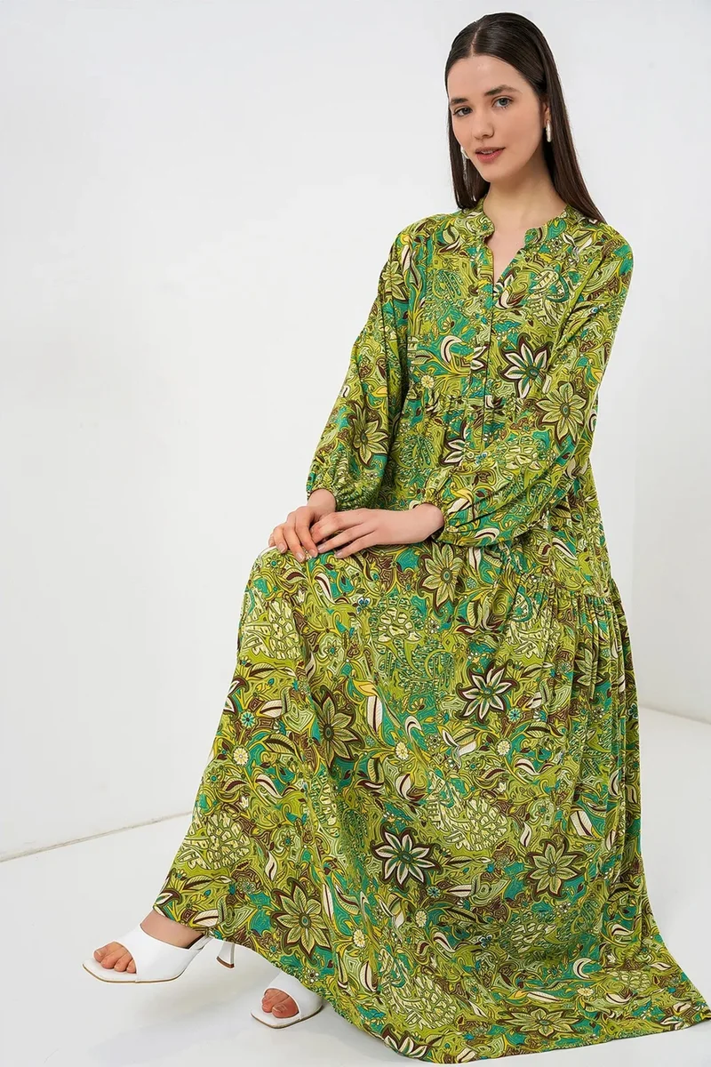 بيغ دارت BDART Patterned V-Neck Maxi Dress