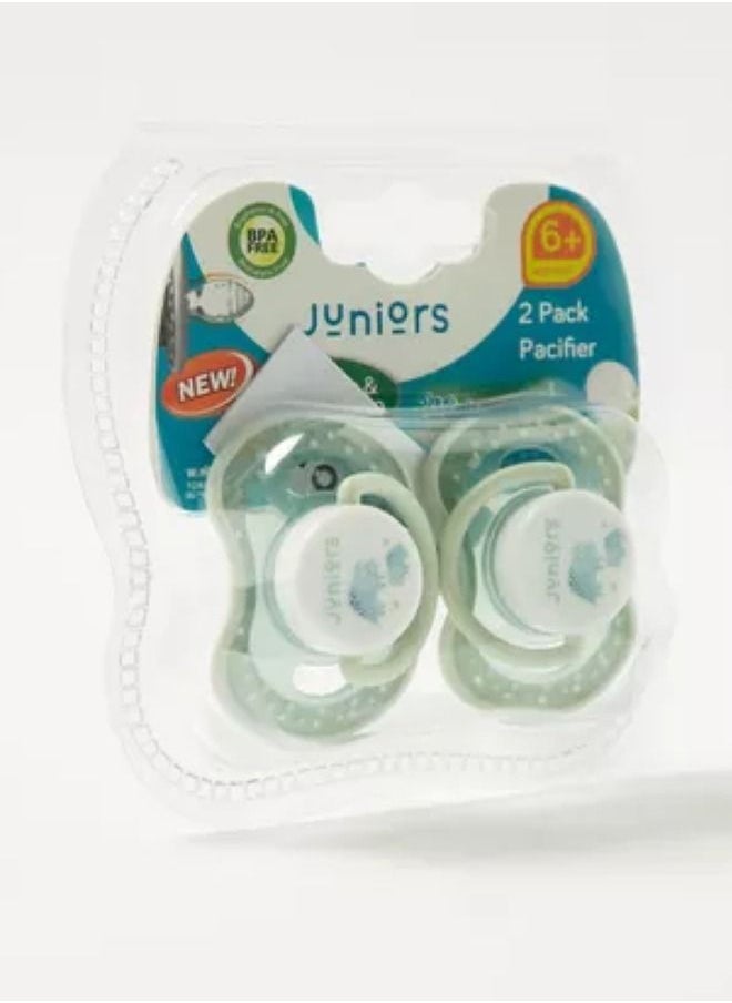 JUNIORS Dino World Printed 2-Piece Soother Set 6M +  - Image 1