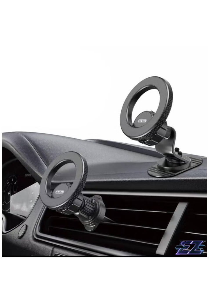 ELTRAZONE Magnetic Car Holder Magsafe 360° Rotatable 2-in-1 Vent & Flat Floor Phone Mount - Image 2