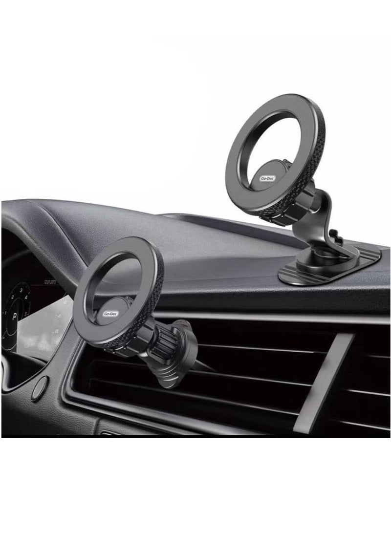 ELTRAZONE Magnetic Car Holder Magsafe 360° Rotatable 2-in-1 Vent & Flat Floor Phone Mount - Image 3