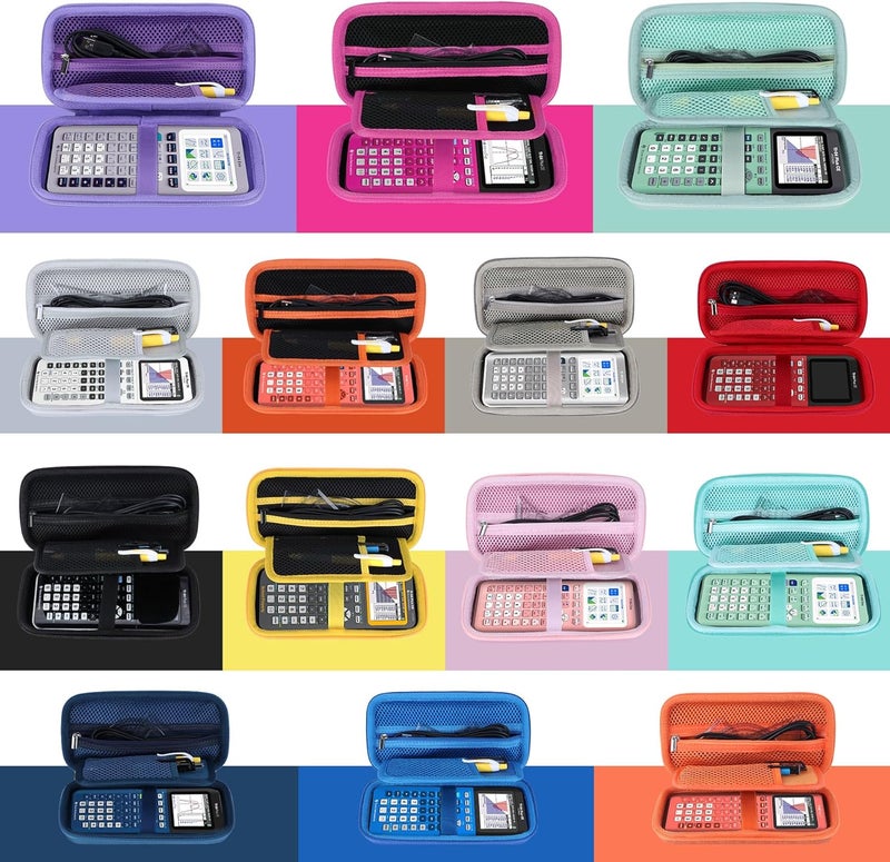 Foldable Hard Case Replacement for Texas Instruments TI-84 Plus CE/TI-84 Plus/TI-84 Evo/TI-Nspire CX II CAS/TI-Nspire CX II/TI-83 Plus/TI-89/TI-85/TI-86 Color Graphing Calculator (Black+Rose Case) Individual group scene compatible - Image 2