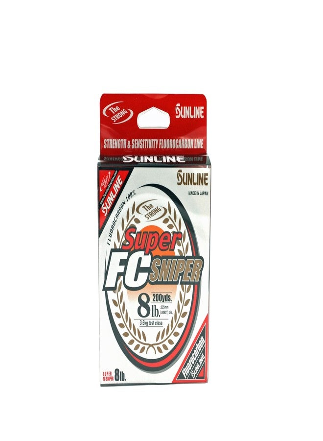 Sunline Super FC Sniper Fluorocarbon Fishing Line, 8 Pound 200 Yards, Natural Clear