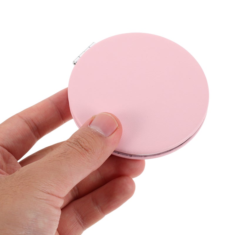 5 Pcs Portable Folding Makeup Mirrors - Compact Round Vanity Mirror for Women - Double-Sided Small & Pocket Size for Purse Office Travel - Image 2