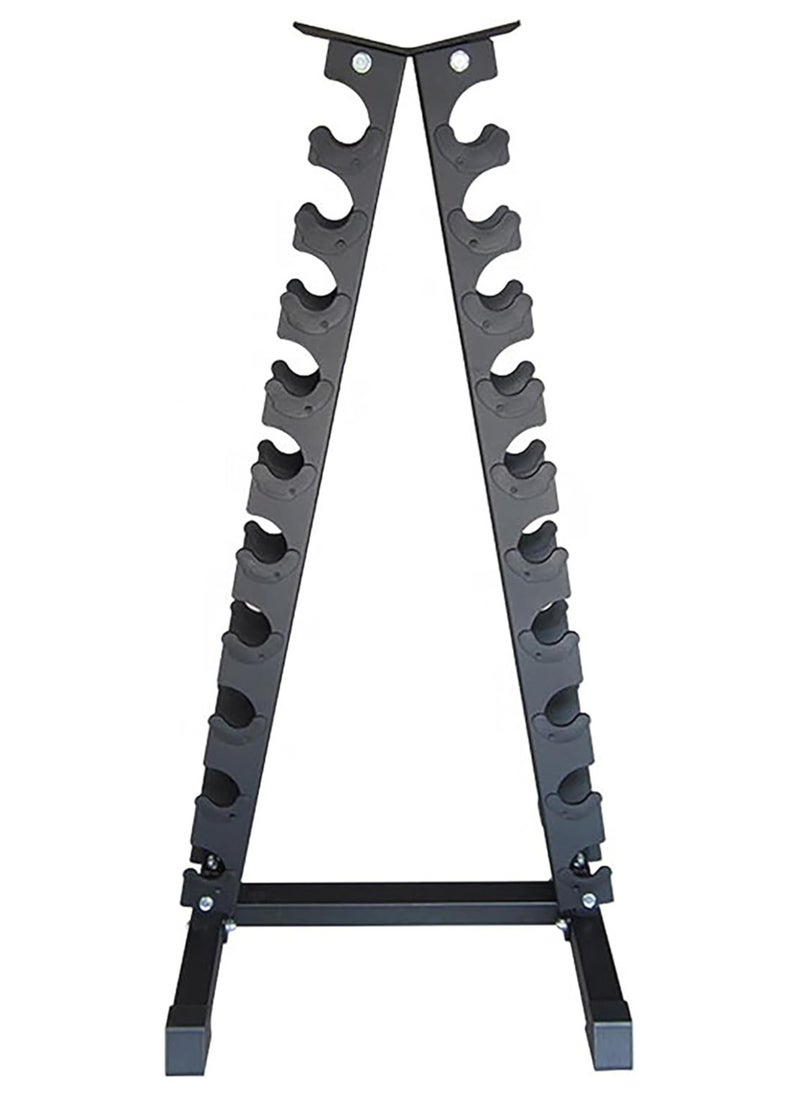 Sky Land Heavy-Duty Dumbbell Rack | 10-Pair A-Frame Weight Stand – Compact, Space-Saving & Sturdy Home Gym Organizer – EM-9228, Black  - Image 1