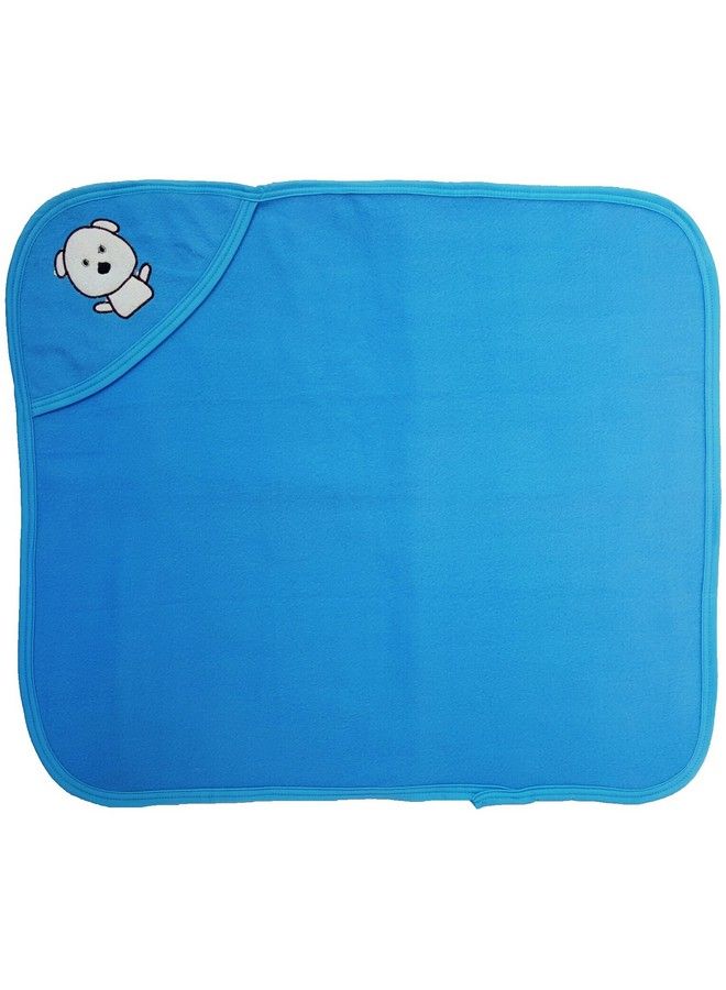 Brandonn Classic Polar Fleece Side Border Baby Blanket (Blue) - Image 3