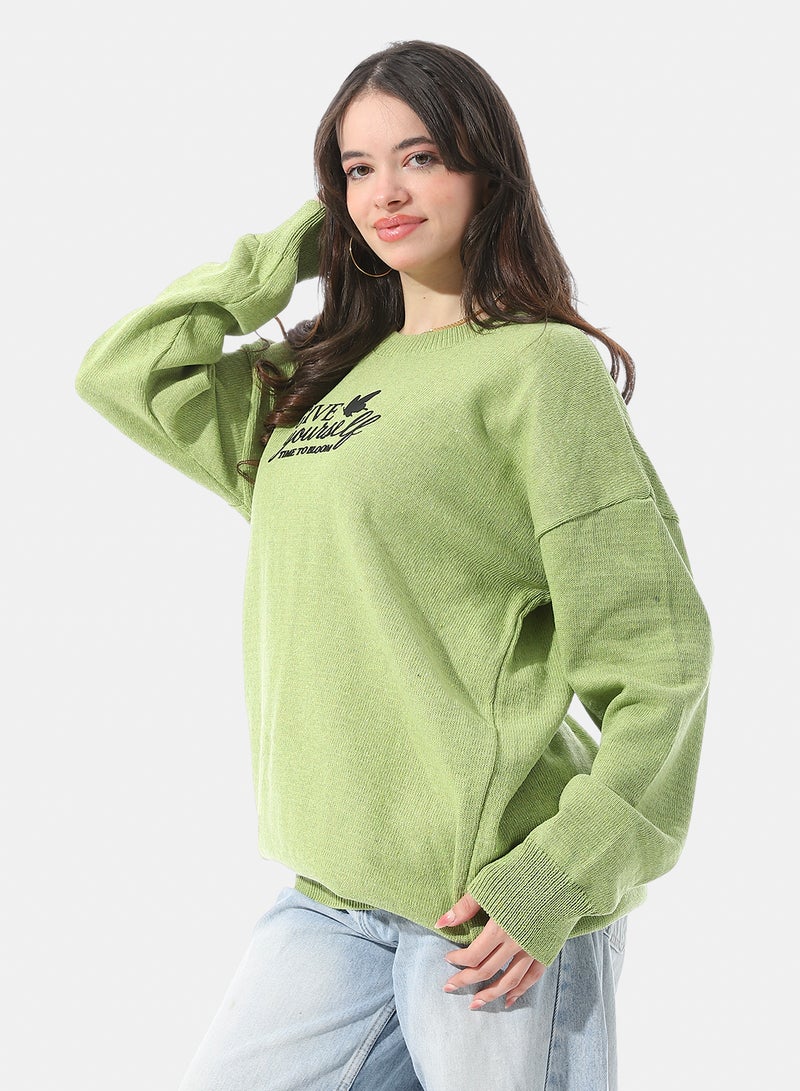 Andora Ribbed Neck & Cuffs Relaxed Fit Pullover - Image 2